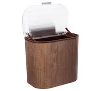 Beavorty Large Capacity Wall Mount Trash Can with Push Lid, Peel and Stick Hanging Waste Bin for Kitchen Cabinet Door, Space-saving Plastic Compost Bin for Pantry Or Bathroom Storage,