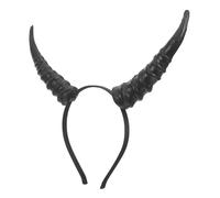 Beavorty Lightweight Black Devil Horns Headband for Halloween Costume, Plastic Scary Headband Not Easily Bent, for Festive Photo Sessions and Cosplay Parties