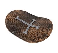 Beavorty Lightweight Medieval Knight Shield with Roman Cross Design, Plastic Material, for Renaissance Fairs and Fantasy Adventure Play