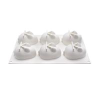 Beavorty Lovely White Silicone Bunny Cake Mold for DIY Baking, Easter Rabbit Dessert Mold, Small Silicone Biscuit and Cookie Tray for Home Kitchen