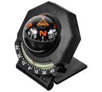 Beavorty Luminous Ball Car Compass with Adjustable Tilt Dashboard Mount, Double-sided Adhesive Vehicle Navigation Instrument for Automotive Use