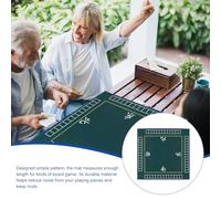 Beavorty Mah-jongg Table Mat Square 78x78cm Thickened Green Anti-slip Noise Reduction Game Cushion for Dominoes and Card Games