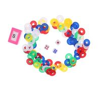 Beavorty Mahjong Wind Indicator with Dice and Chips Set English Labeled | Plastic Board Game Accessory, Beginner Friendly and Wear Resistant, for Hosts, Enthusiasts, Tables, Tile Sets