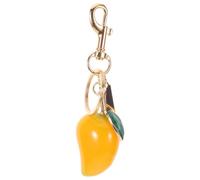 Beavorty Mango Keychain Cute 3D Fruit Charm Mini Bag Pendant for Car Keys Backpack Accessories Lightweight Tropical Style Keyring for Girls