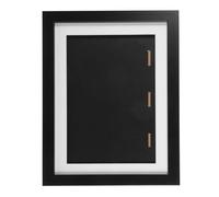 Beavorty Marathon Medal Display Case A4 Shadow Box Frame Black 33x24.5cm Wall-mountable Horizontal Medal Shadow Case for 3 Pins and Race Badge Display