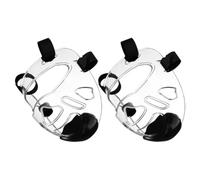 Beavorty Martial Art Face Protector Made of Toughened Plastic 2pcs with Detachable Face Guard Providing Comprehensive Protection for Taekwondo and Karate Training