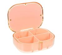 Beavorty Medicine Supply Portable Pill Storage Sealed 4 Compartment Case Memory Aid Easy to Carry for Seniors