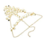 Beavorty Metal Coin Veil Face Chain Mask Masquerade Headwear for Women Belly Dancer Halloween Party Dance Stage