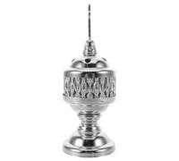Beavorty Metal Incense Burner with Handle for Complete Burning, Portable Iron Cone Burner with Detachable Ash Tray, Suitable for Yoga and Events, Fireproof Silver Incense Holder
