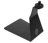 Beavorty Metal Tabletop Microphone Stand Holder Base with 3/8" Thread L-shaped Clamp, Sturdy Metal Mic Mount Clip for Studio Recording and Live Streaming