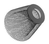 Beavorty Metal Wire Cage Pendant Lamp Shade, Trapezoid Mesh Lampshade 150x130mm, Matte Black Iron Chandelier Light Cover for Home and Bar Ceiling Lighting