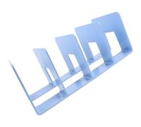 Beavorty Multi-functional Thickened 4-grid Acrylic Bookend Organizer Blue Desktop Book Rack Divider for Student Study Table Office Table Book Accessory