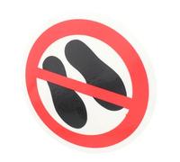 Beavorty No Step Here Stickers Warning Sticker round Peel Stick Weatherproof Pp Pet Material Prevents Stepping Or Trampling Long-term Use for Malls Parks