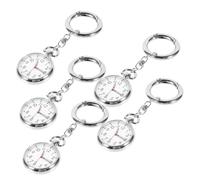 Beavorty Nurse Pocket Watches and Easy to Carry Design 5pcs Lightweight Stainless Steel Simple Shape with Glass Cover for Daily Work the Hospital