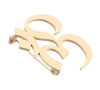 Beavorty Om Symbol Versatile Accessory Brooch Pin in Golden Stainless Steel with Vintage Finish Featuring Fine Relief Detailing for Faith Worship and Daily Wear
