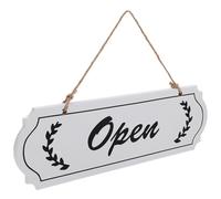 Beavorty Open Closed Sign Wooden Door Sign 10.5x3.5x0.3inch Nordic Minimalist Practical Hanging Jute Rope Business for Restaurants Homes