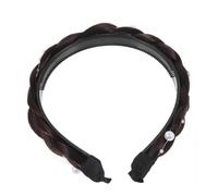 Beavorty Pearl Braid Headband for Women Comfortable Faux Braid Design Hair Accessory with Charming Pearl Details Stylish Hair Band Versatile Summer Fashion Statement