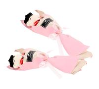 Beavorty Phd Graduation Plush Bear Bouquet Pair for Photo Props and Party Favors in Kindergarten and Boys Graduation