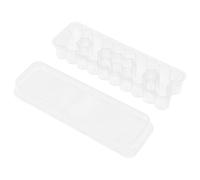 Beavorty Plastic Vial Storage Box with Lid Grid Organizer for Laboratory and Essential Oil Vials Compact and Portable Tube Stand Holder for Freezer Storage