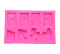 Beavorty Poker Shape Silicone Fondant Mold Flexible DIY Chocolate Candy Baking Mold Reusable Kitchen Accessory for Cake Decoration and Sugar Craft in UK