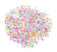 Beavorty Polymer Clay Flower Beads Set for DIY Jewelry Making, White Clay Flat Slices with Hollow Floral Design, Loose Craft Beads for Bracelet and Necklace Accessories