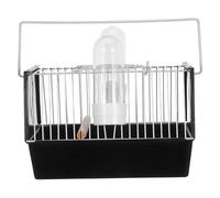 Beavorty Portable Bird Carrying Cage for Parrots and Small Birds with Plastic and Iron Construction, Fine Workmanship, Handle for Easy Transportation, for Outing and Travel