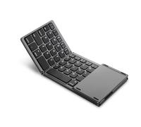 Beavorty Portable Folding Wireless Keyboard and Magnetic Absorption with 3-fold Design, Abs Material Ultra Foldable Wireless Keyboard for Tablet and Notebook Use, for Portable Computing