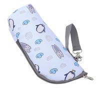 Beavorty Portable Insulated Milk Bottle Bag for On-the-go Use Blue Oxford Cloth Feeding Bottle Pouch for Students and Office Workers