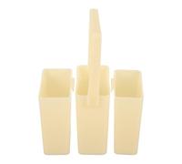 Beavorty Portable Plastic Brush Washing Bucket with Handle Detachable 3-compartment Art Supplies Brush Washer for Painting and Drawing for Artists