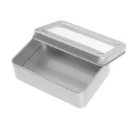 Beavorty Portable Silver Metal Dice Holder with Foam Pad Square Iron Dice Organizer Box Designed to Protect Fragile Crafts and Small Crystal from Scratching for Display and Storage