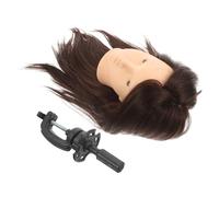 Beavorty Practice Model Wig for Hair Salon Afro Mannequin Head Hair Styling Training Head Holder Realistic Human Mannequin