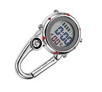 Beavorty Precision Quartz Movement Watch Stainless Steel Carabiner Clip Multifunctional Loop Watch for Doctors Nurses