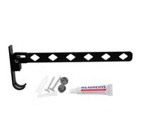 Beavorty Punch-free Wall-mounted Retractable Clothes Drying Rack Invisible Folding Hanger for Bathroom and Balcony, Adjustable Black Clothesline Storage Organizer