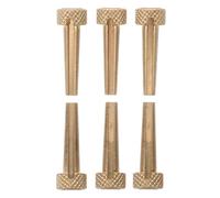 Beavorty Pure Brass Acoustic Guitar Bridge Pins Set of 6 String Pegs with Metal Storage Box for Folk Guitar String Fixing and Sustain Enhancement