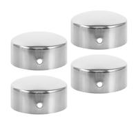 Beavorty PVC Stair Railing End Caps 4Pcs Round Handrail Covers Impact Resistant Staircase End Caps for Indoor Residential Stairs 1.5 Inch Diameter