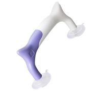 Beavorty Quilting Ruler Fixator with Strong Suction Handle Plastic Grip for DIY Patchwork Sewing Tool Purple White, Non-slip Quilting Template Holder for Accurate Stitching and Fabric