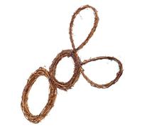 Beavorty Rabbit Shaped Grapevine Wreath Small 35x15cm Natural Rattan Bunny Wreath Easter Decoration DIY Craft for Spring Garden Door Home Decor