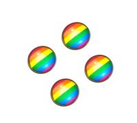 Beavorty Rainbow Brooch Pin Badge Set 4pcs Crystal Bronze LGBT Corsage for Gay and Lesbian Pride Colorful Rainbow Accessories for Clothing and Bags