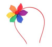Beavorty Rainbow Flower Headband 1 Piece Colorful LGBT Pride Hair Accessory for Festivals and Celebrations Vibrant Rainbow Colors for Women and Pride Events