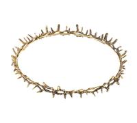 Beavorty Renaissance Thorns Party Crown Headpiece for Women and Men, Gold Cosplay Tiara, Birthday and Prom King Costume Accessory