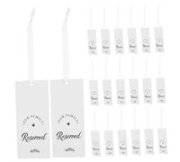 Beavorty Reserved Seating Tag with Ribbon Easy Hanging 30pcs Paper and Polyester Material, Size 14x6cm for Wedding Chairs for Wedding and Shower Seating Arrangements