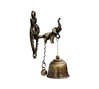 Beavorty Retro Elephant Door Bell Small Alloy Wall Mountable Doorbell with Crisp Sound Decorative Bell for Indoor Hanging Ornament and Outdoor Use