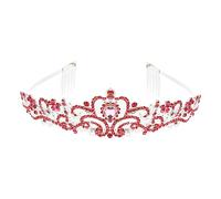 Beavorty Rhinestone Bride Crown Bridal Tiara Wedding Dress Headdress Alloy Diamond Crown for Wedding Girl