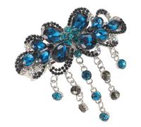 Beavorty Rhinestone Flower Hair Clip for Women Large Spring Barrette Wedding Hair Piece
