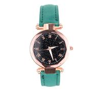 Beavorty Rhinestone Roman Dial Women's Wrist Watch Multi Glass Mirror Quartz Movement Leather Strap Stylish Timepiece for Casual and Formal Use