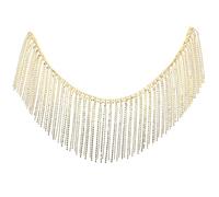 Beavorty Rhinestone Tassel Chain Trim Decorative Claw Chain Accessory Gold Color 1 Yard for DIY Sewing Crafts Clothing Fringe Embellishment