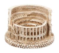 Beavorty Roman Colosseum Statue, Resin Ancient Architecture Model for Home Decor and Fish Tank Landscaping, Yellow Amphitheatre Sculpture Building Figurine, Small Desktop Ornament