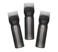 Beavorty Root Bottle Applicator for Hair Dyeing and Root Bottle Applicator for Hair 3 Pcs 17 X 4.5 X 4.5 CM Graduated Scale Design Convenient to Use Black PP Plastic for Salon Home