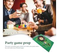 Beavorty Russian Roulette Game Set 25cm Poker Wheel with Tablecloth Chips and Beads Party Favor for Friends Gathering and Company Events