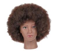 Beavorty Short Afro Curly Wig for Black Women Soft Lightweight Synthetic Hair Natural Full Texture Party Role Play Daily Wear Deep Brown